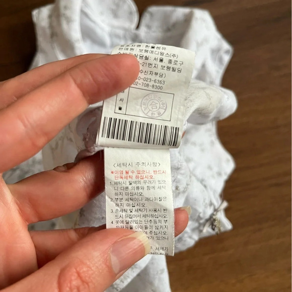 TARTINE ET CHOCOLAT Bébé/Baby | White dress with Grey/Grey Flowers - Picture 9 of 14